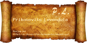 Prikosovits Levendula névjegykártya